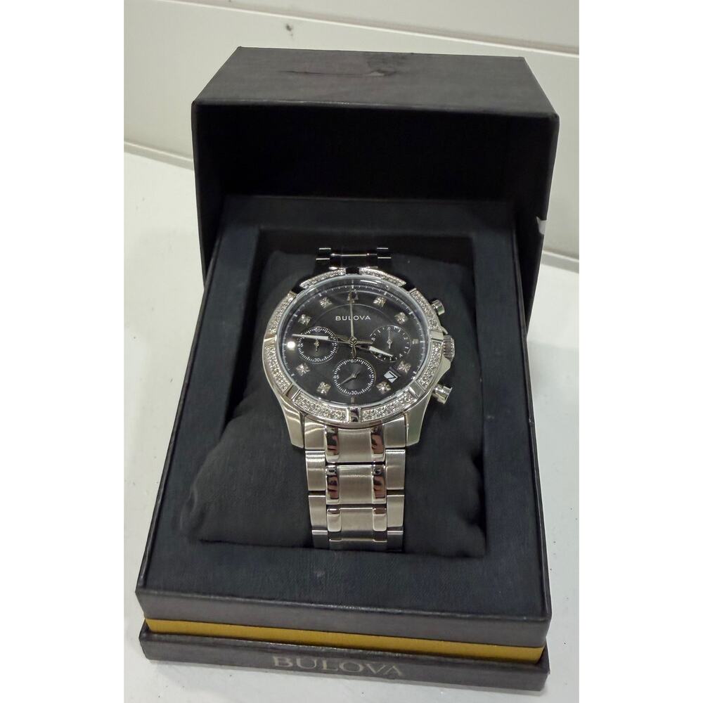 Bulova Men's Chronograph Classic Diamond Watch 44mm